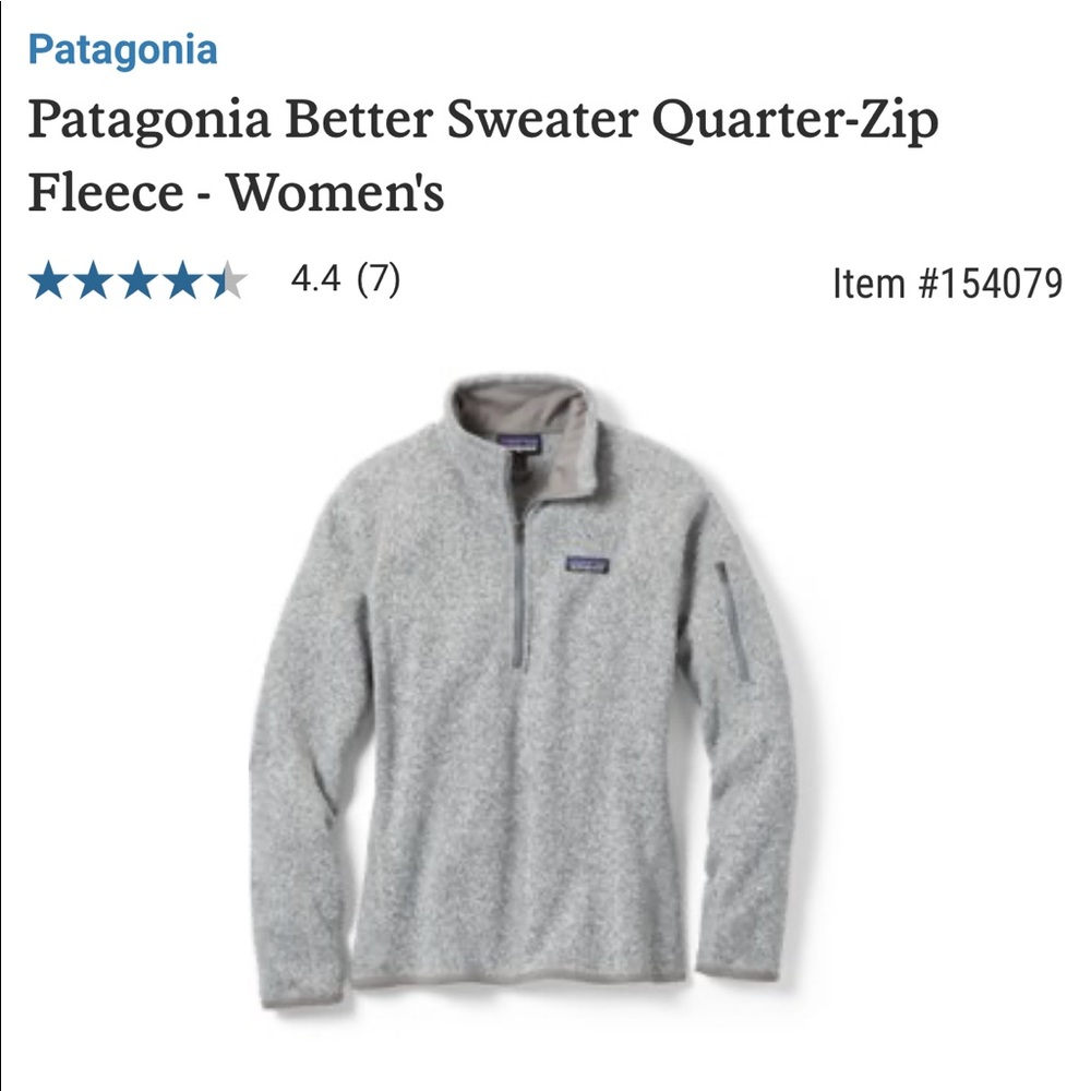 Patagonia 1/4-Zip better sweater size XSmall